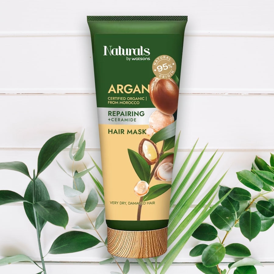 Kem Ủ Tóc Naturals By Watsons Repairing Phục Hồi Tóc Hư Tổn Chiết Xuất Dầu Argan 200ml