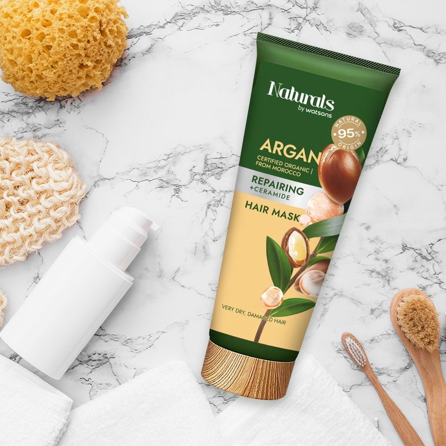 Kem Ủ Tóc Naturals By Watsons Repairing Phục Hồi Tóc Hư Tổn Chiết Xuất Dầu Argan 200ml