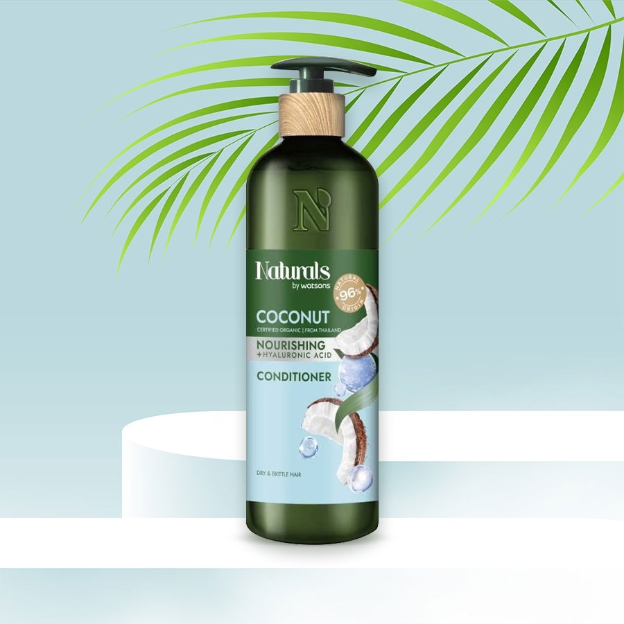 Dầu Xả Naturals By Watsons Nourishing Cấp Ẩm Chiết Xuất Dầu Dừa 490ml