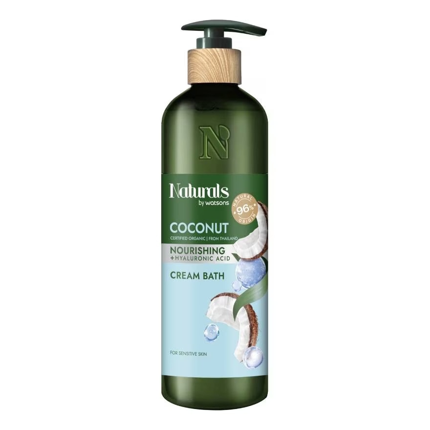 Kem Tắm Naturals By Watsons Nourishing Cấp Ẩm Chiết Xuất Dầu Dừa 490ml