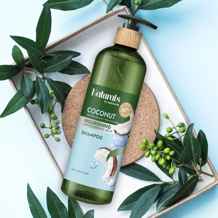 Dầu Gội Naturals By Watsons Nourishing Cấp Ẩm Chiết Xuất Dầu Dừa 490ml