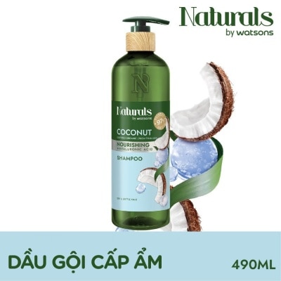 NATURALS BY WATSONS Dầu Gội Naturals By Watsons Nourishing Cấp Ẩm Chiết Xuất Dầu Dừa 490ml
