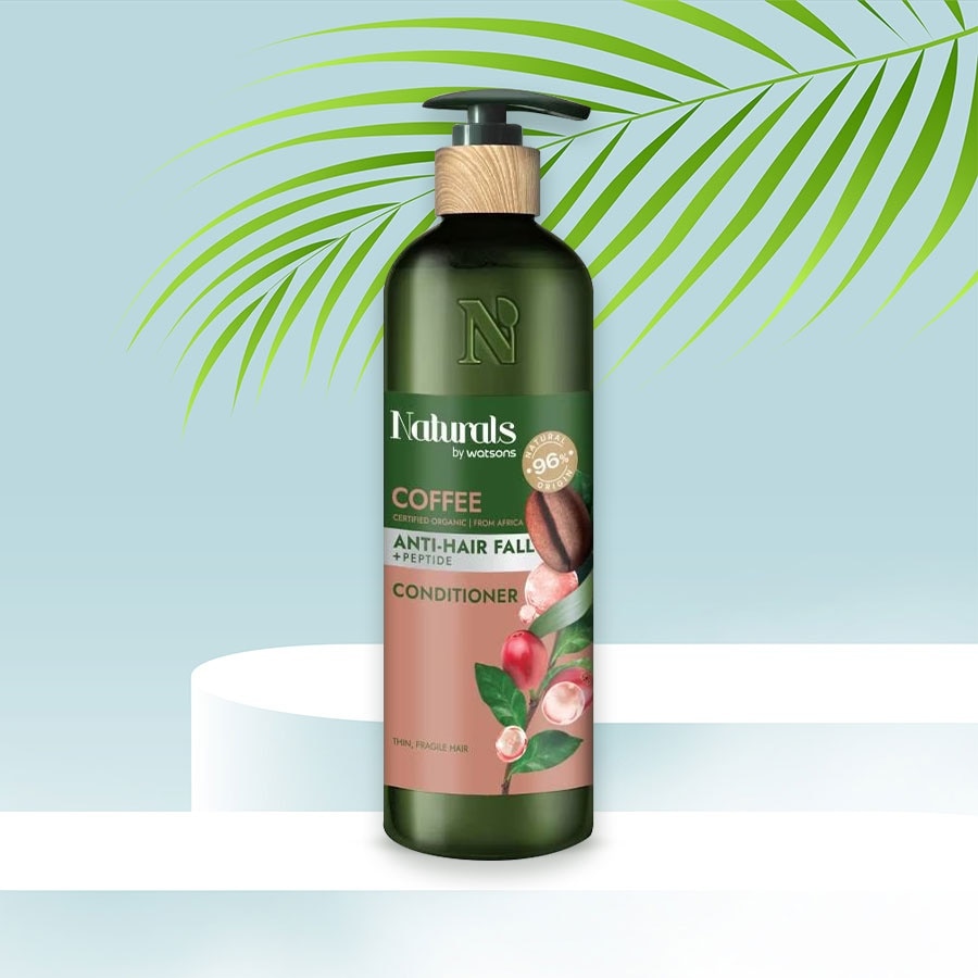 Dầu Xả Naturals By Watsons Anti Hair-fall Chống Gãy Rụng Chiết Xuất Coffee 490ml