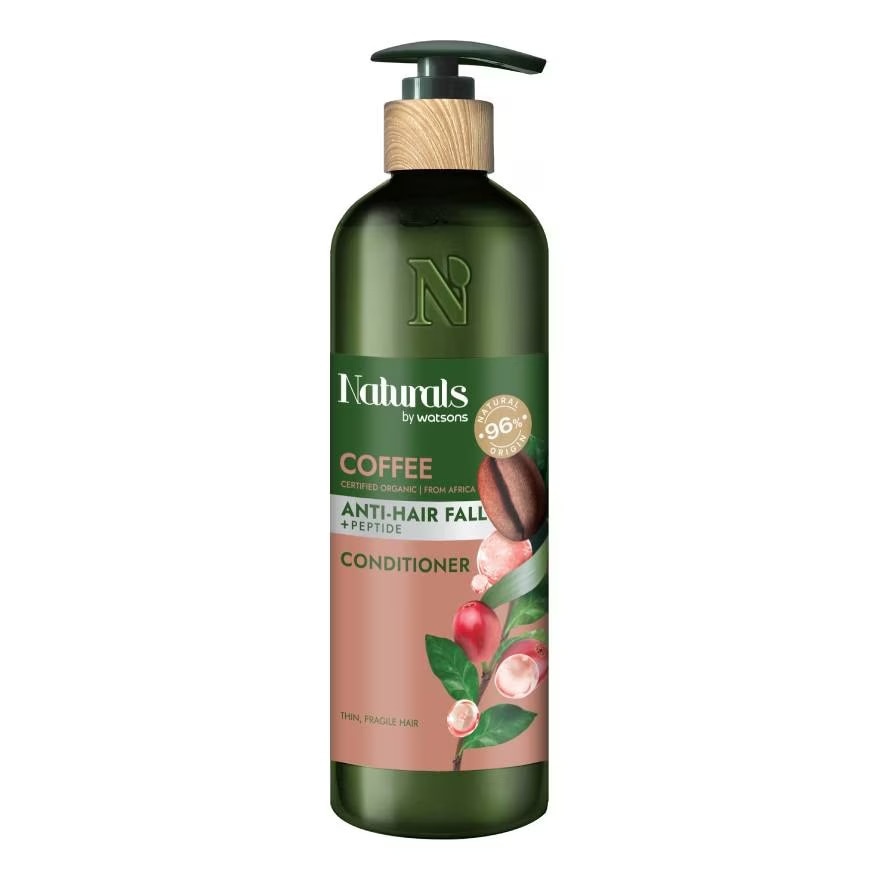 Dầu Xả Naturals By Watsons Anti Hair-fall Chống Gãy Rụng Chiết Xuất Coffee 490ml