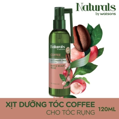 NATURALS BY WATSONS - Xịt Dưỡng Tóc Naturals By Watsons Anti Hair-fall Chống Gãy Rụng Chiết Xuất Coffee 120ml