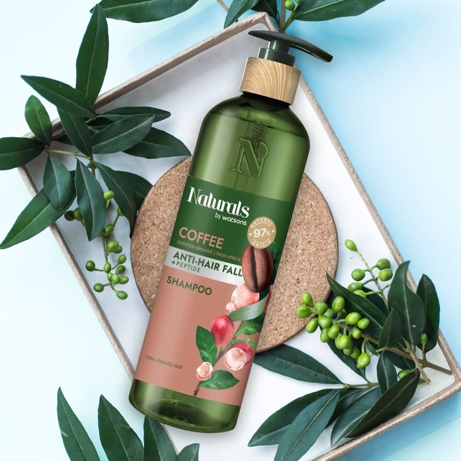 Dầu Gội Naturals By Watsons Anti Hair-fall Chống Gãy Rụng Chiết Xuất Coffee 490ml