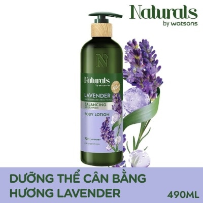 NATURALS BY WATSONS Sữa Dưỡng Thể Naturals By Watsons Balancing Cân Bằng Độ Ẩm Chiết Xuất Lavender 490ml image