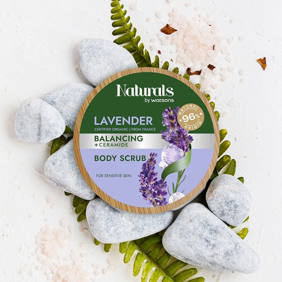 Tẩy Tế Bào Chết Cơ Thể Naturals By Watsons Balancing Cân Bằng Độ Ẩm Chiết Xuất Lavender 200g