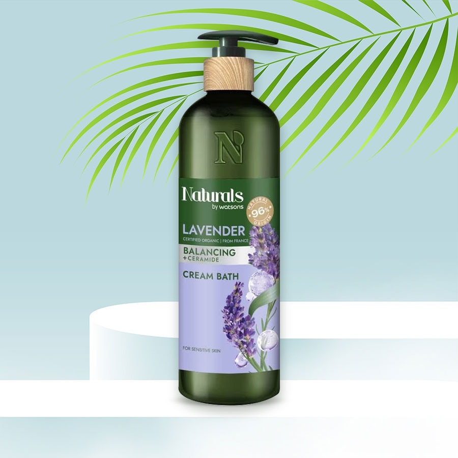 Kem Tắm Naturals By Watsons Balancing Cân Bằng Độ Ẩm Chiết Xuất Lavender 490ml
