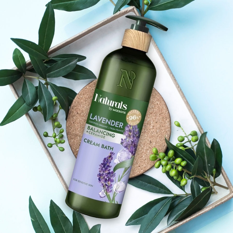 Kem Tắm Naturals By Watsons Balancing Cân Bằng Độ Ẩm Chiết Xuất Lavender 490ml