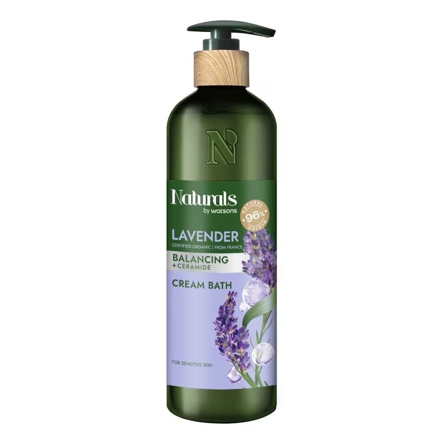 Kem Tắm Naturals By Watsons Balancing Cân Bằng Độ Ẩm Chiết Xuất Lavender 490ml
