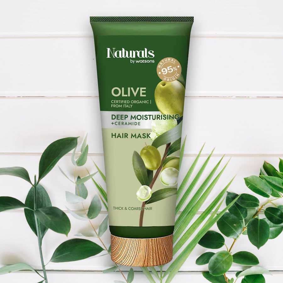 Kem Ủ Tóc Naturals By Watsons Deep Moisturishing Dưỡng Ẩm Sâu Chiết Xuất Olive 200ml