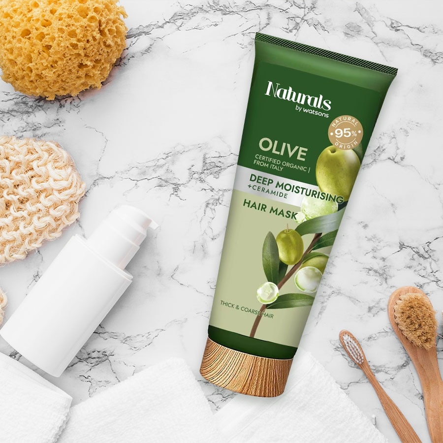 Kem Ủ Tóc Naturals By Watsons Deep Moisturishing Dưỡng Ẩm Sâu Chiết Xuất Olive 200ml