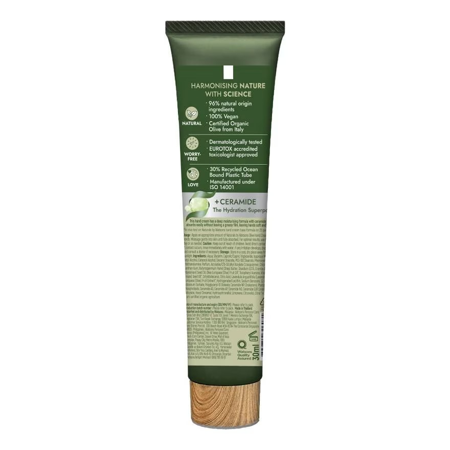 Kem Dưỡng Tay Naturals By Watsons Deep Moisturishing Dưỡng Ẩm Sâu Chiết Xuất Olive 30ml