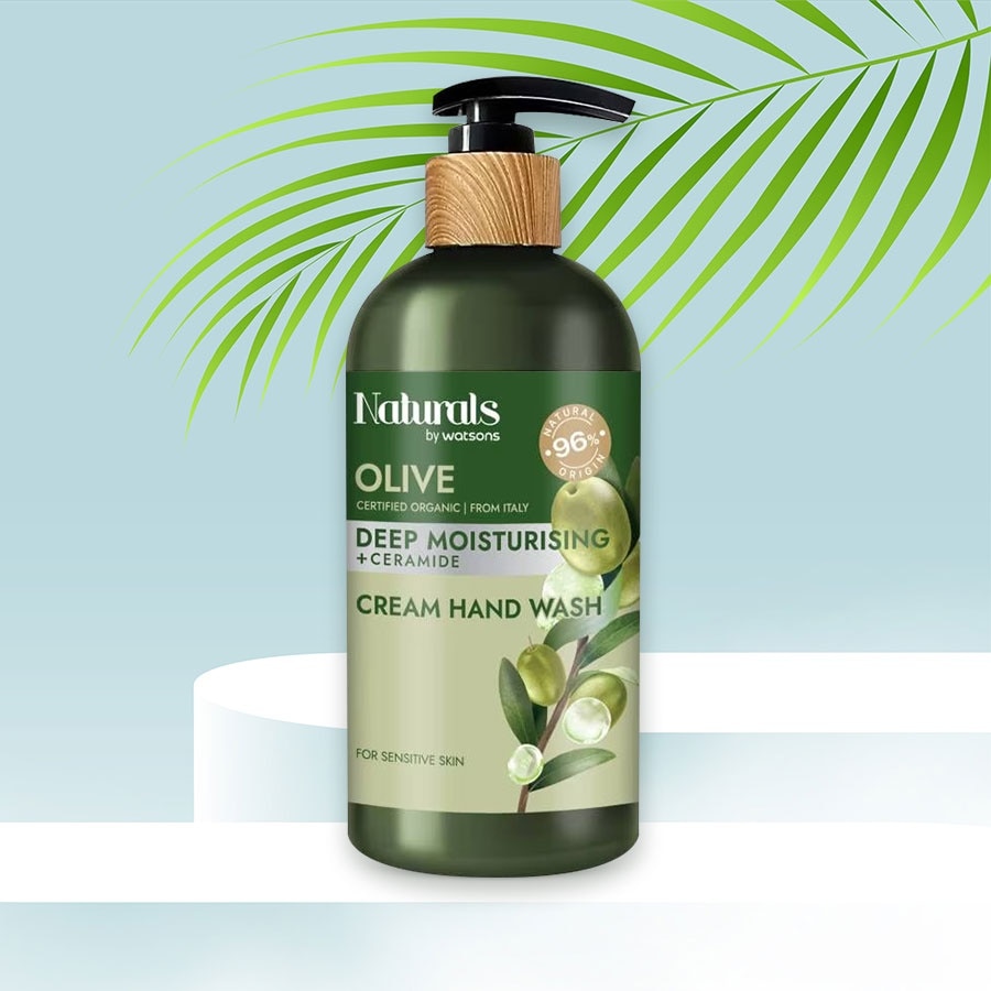 Kem Rửa Tay Naturals By Watsons Deep Moisturishing Dưỡng Ẩm Sâu Chiết Xuất Olive 400ml image