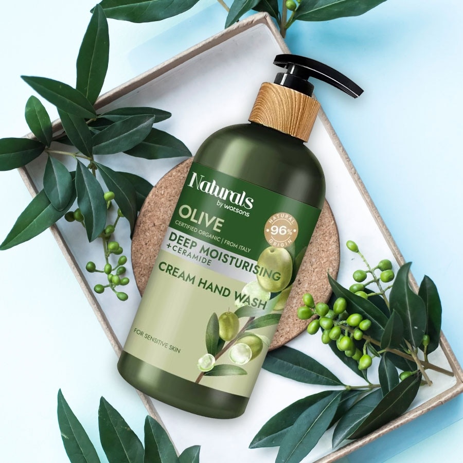 Kem Rửa Tay Naturals By Watsons Deep Moisturishing Dưỡng Ẩm Sâu Chiết Xuất Olive 400ml image