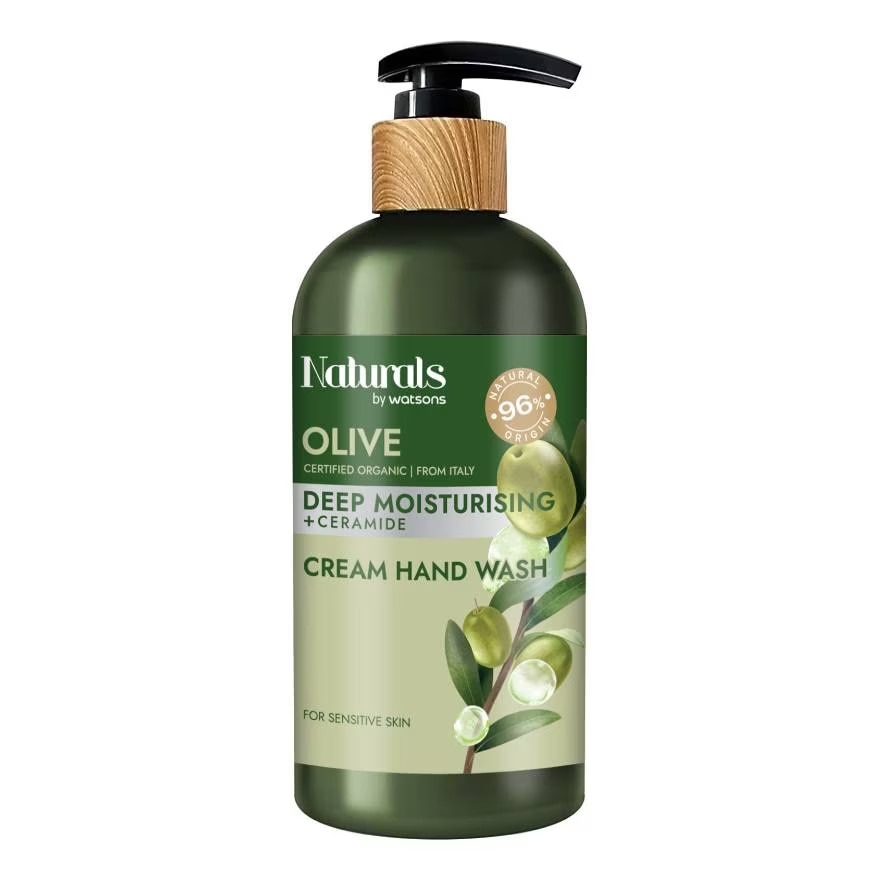 Kem Rửa Tay Naturals By Watsons Deep Moisturishing Dưỡng Ẩm Sâu Chiết Xuất Olive 400ml image