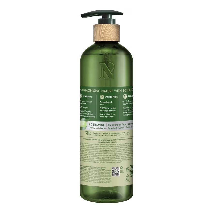 Dầu Gội Naturals By Watsons Deep Moisturishing Dưỡng Ẩm Sâu Chiết Xuất Olive 490ml