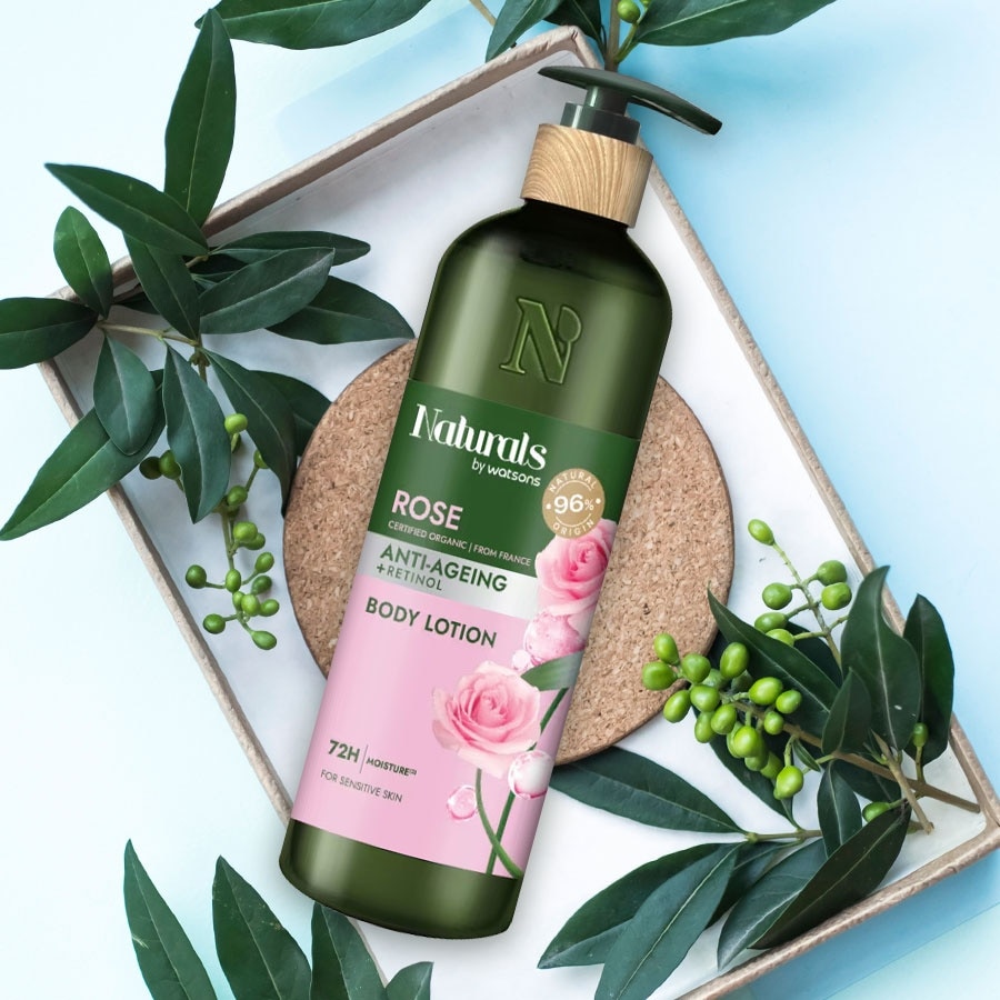 Sữa Dưỡng Thể Naturals By Watsons Anti-ageing Chống Lão Hoá Da Chiết Xuất Hoa Hồng 490ml