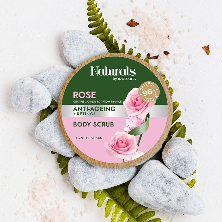 Tẩy Tế Bào Chết Cơ Thể Naturals By Watsons Anti-ageing Chống Lão Hoá Da Chiết Xuất Hoa Hồng 200g