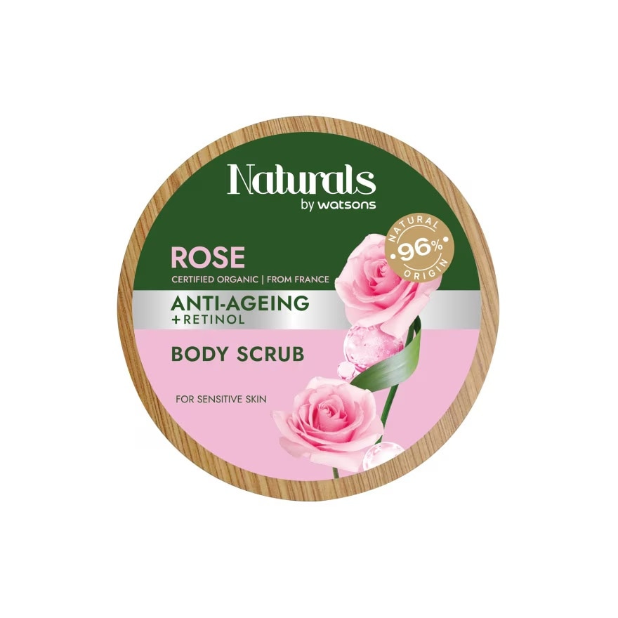 Tẩy Tế Bào Chết Cơ Thể Naturals By Watsons Anti-ageing Chống Lão Hoá Da Chiết Xuất Hoa Hồng 200g