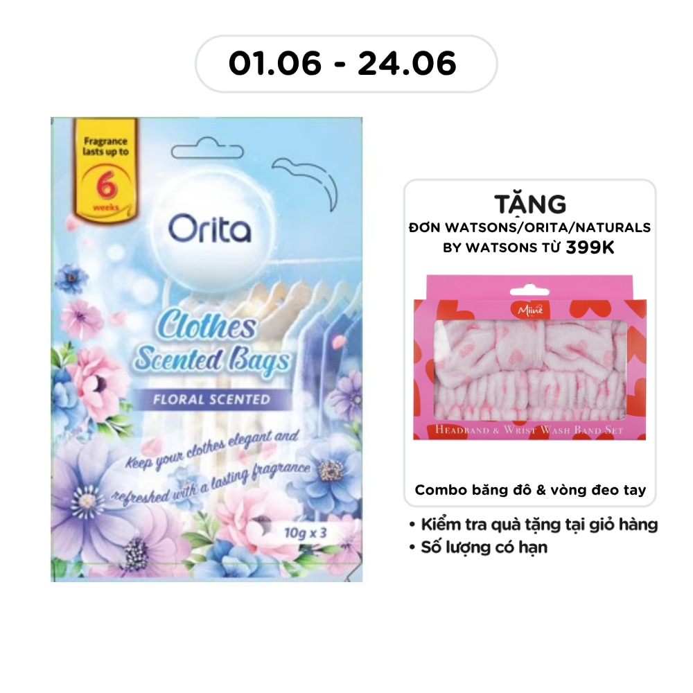 Clothes Scented Bag Floral 10g x 3 pack
