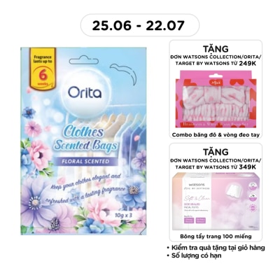 ORITA - Clothes Scented Bag Floral 10g x 3 pack