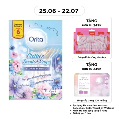 ORITA - Clothes Scented Bag Floral 10g x 3 pack