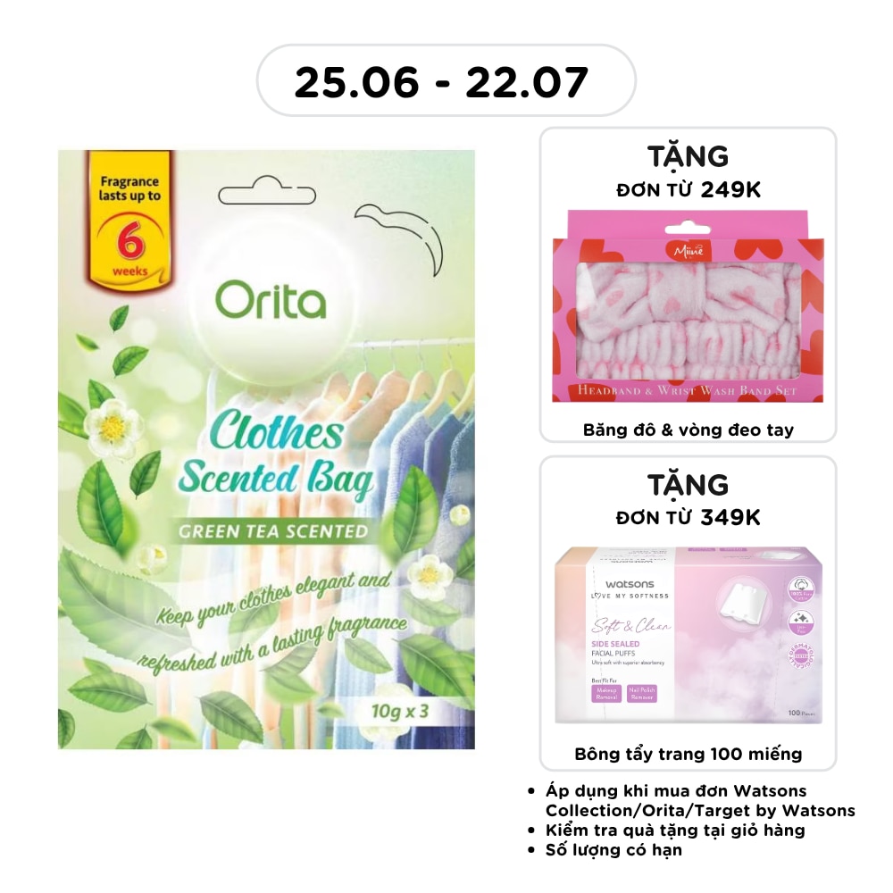 Clothes Scented Bag Green Tea 10g x 3 pack image