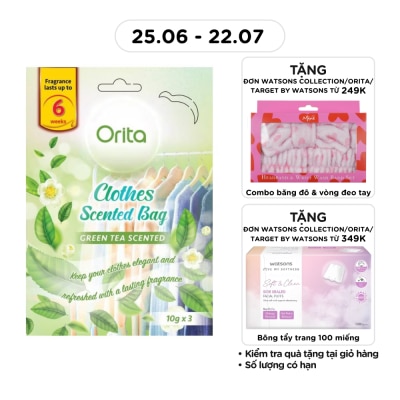 ORITA - Clothes Scented Bag Green Tea 10g x 3 pack