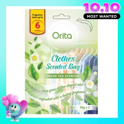 ORITA Clothes Scented Bag Green Tea 10g x 3 pack image