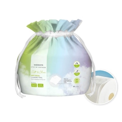WATSONS Khăn Lau Mặt Mền Mịn Watsons 80 tờ