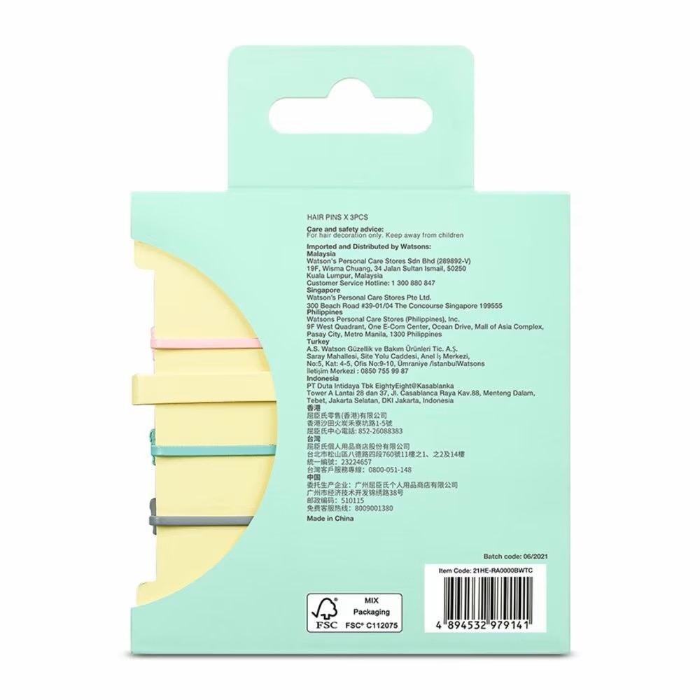 Solgan Hair Pins X 3pcs