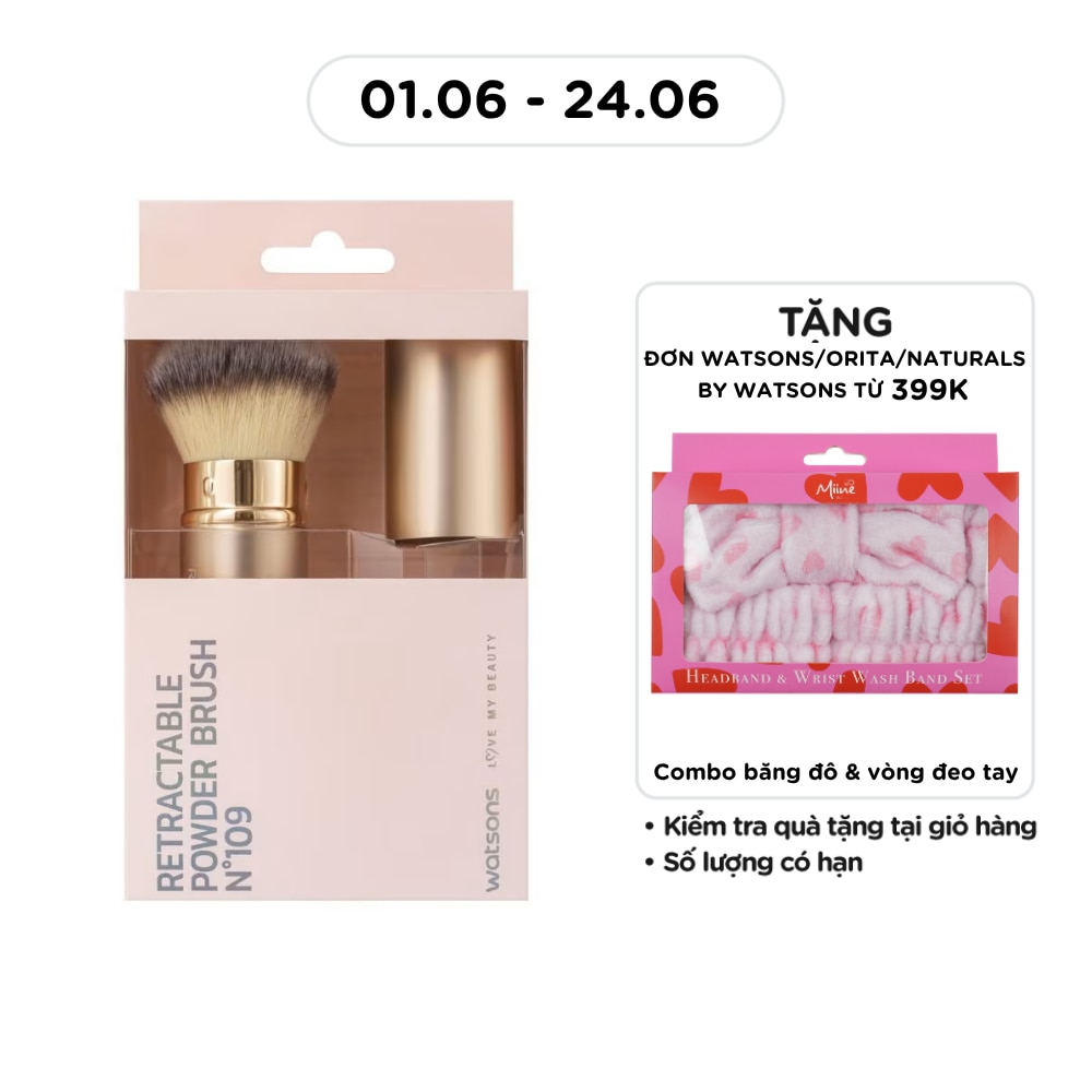 Cọ Phấn Phủ Có Nắp Đậy Watsons 1pcs