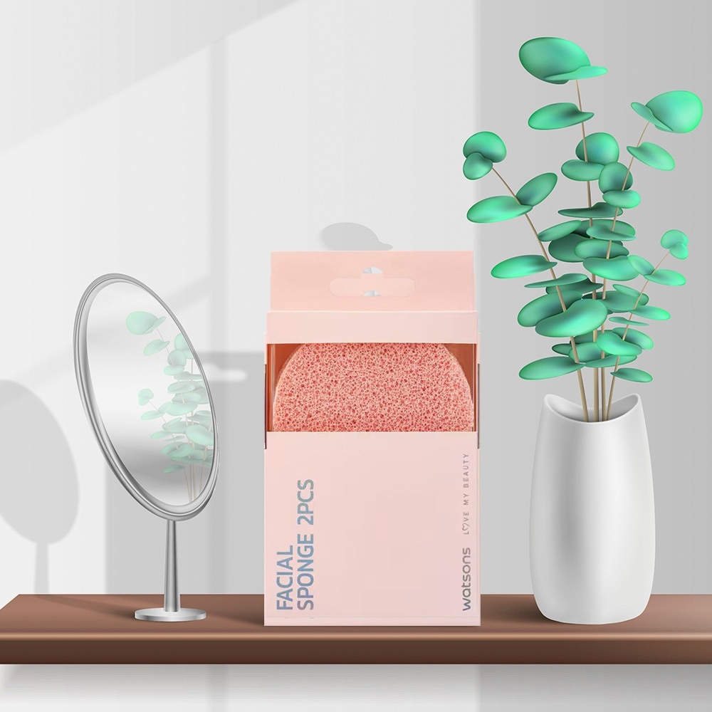 Miếng Rửa Mặt Bọt Biển Watsons Làm Sạch Sâu 2pcs image