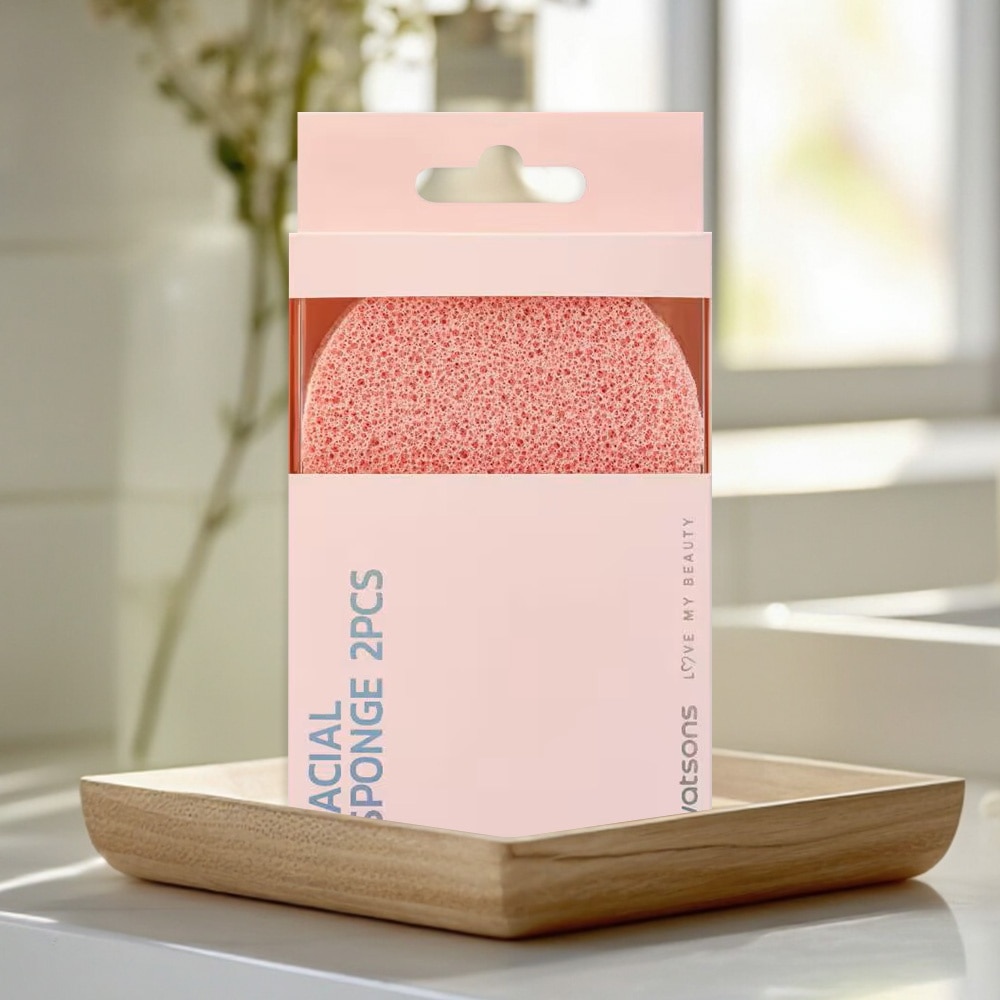 Miếng Rửa Mặt Bọt Biển Watsons Làm Sạch Sâu 2pcs image