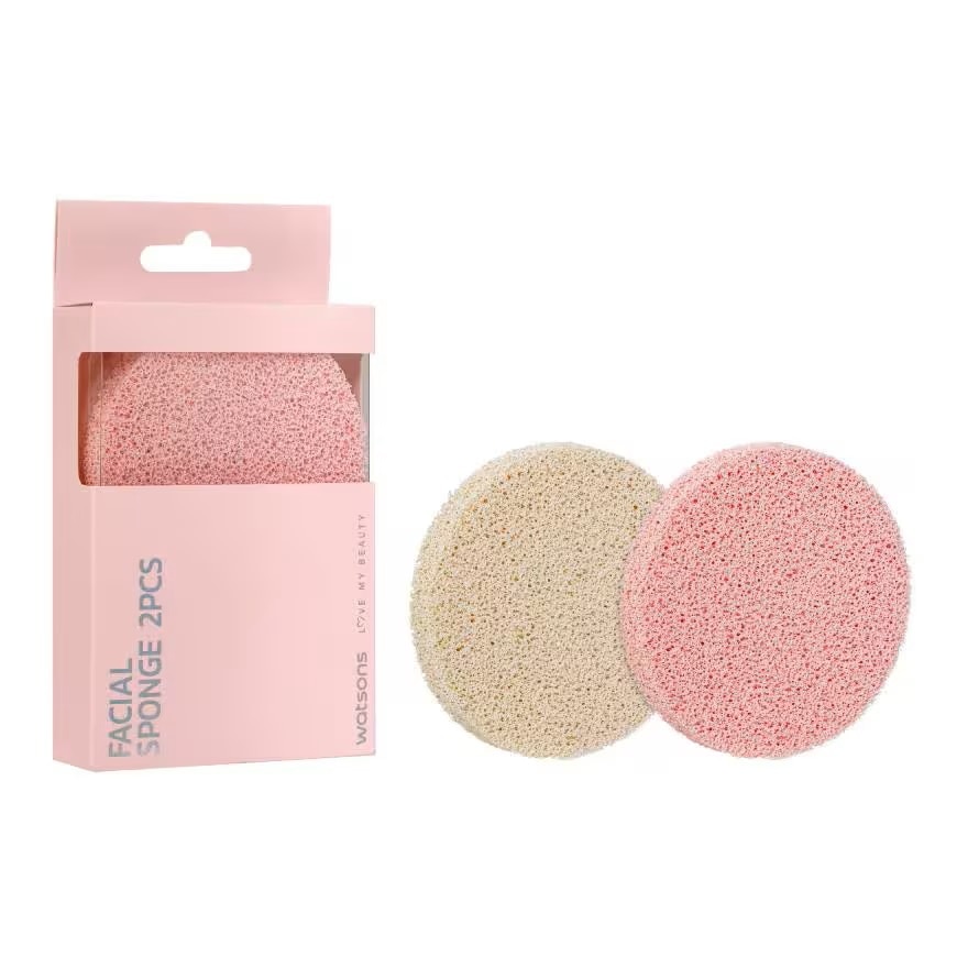 Miếng Rửa Mặt Bọt Biển Watsons Làm Sạch Sâu 2pcs image