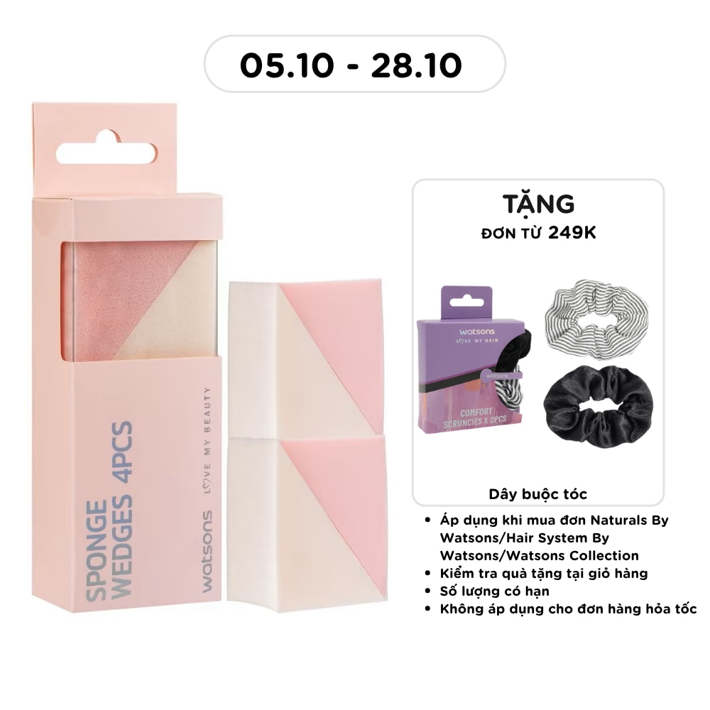 Combo Bông Phấn Tam Giác Watsons 4pcs