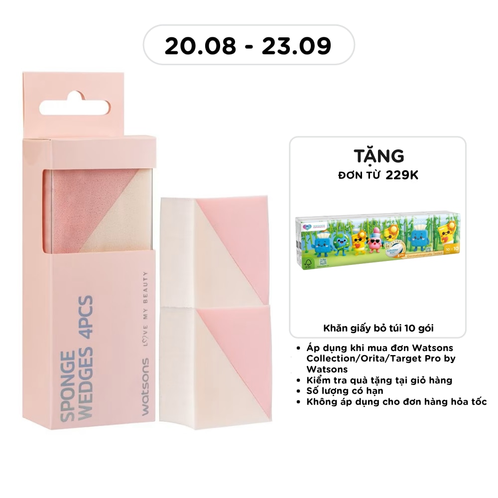Combo Bông Phấn Tam Giác Watsons 4pcs image