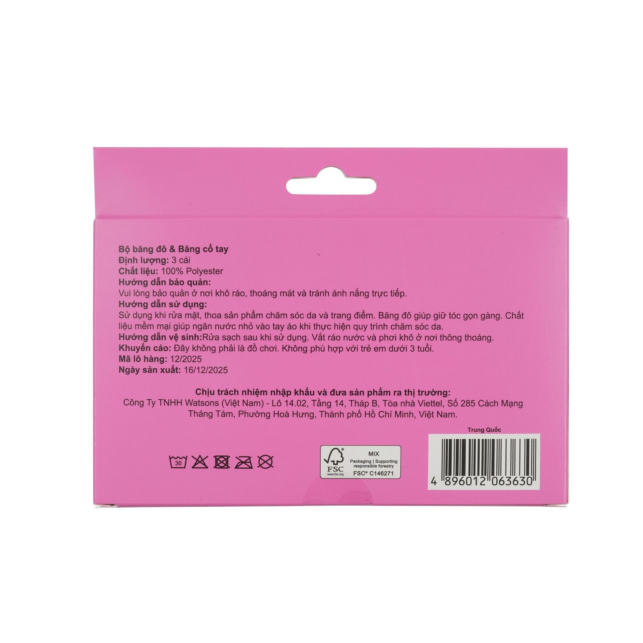 Băng Đô & Băng Cổ Tay Miine Headband & Wrist Wash Band