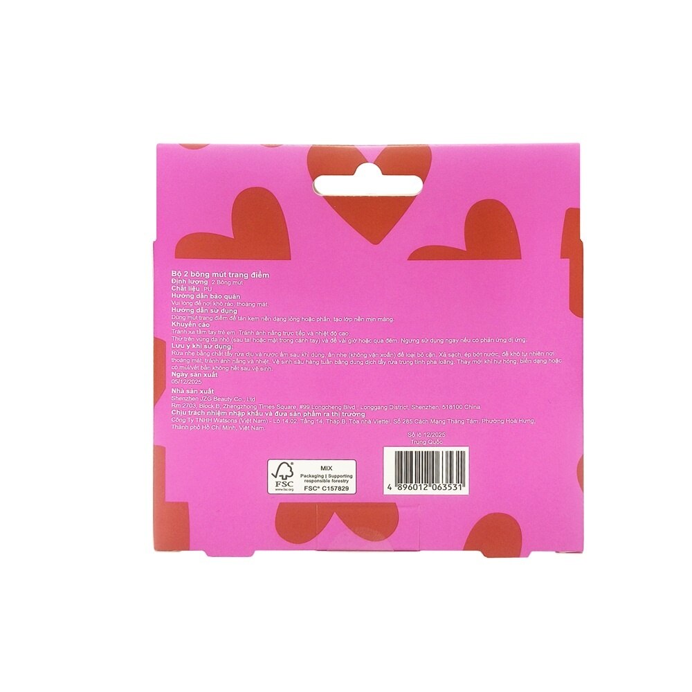 Heart Shape Sponge 2pcs