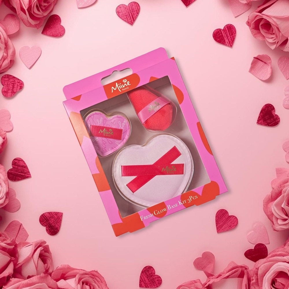 Bộ Bông Trang Điểm Miine Fresh Glow Base 3 Cái