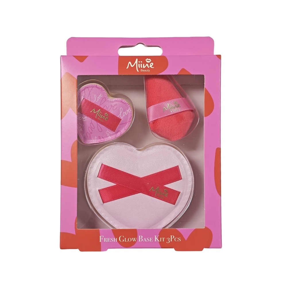 Bộ Bông Trang Điểm Miine Fresh Glow Base 3 Cái