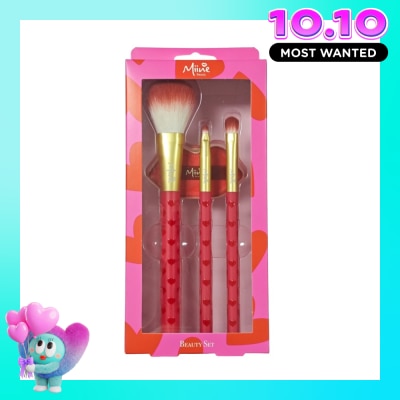 MIINE Bộ Trang Điểm Miine Beauty (3 Cọ + 1 Bông Cushion) image