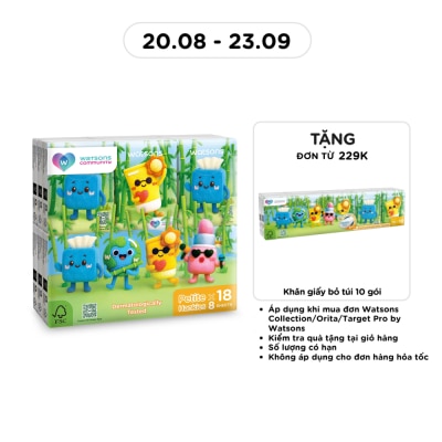 WATSONS - Khăn Giấy Bỏ Túi Watsons Velvet Petite 3 lớp x 8 tờ x 18 gói image
