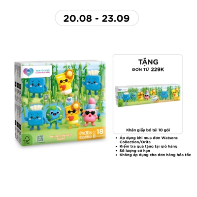 WATSONS - Khăn Giấy Bỏ Túi Watsons Velvet Petite 3 lớp x 8 tờ x 18 gói image