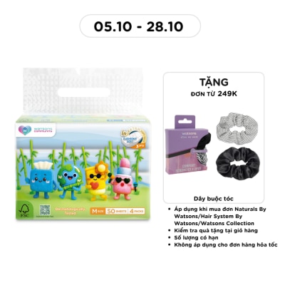 WATSONS Velvet Facial Tissue (Travel) M size 3ply 50sheets 4pcs image