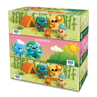 WATSONS Velvet Facial Tissue (Box) 3ply 100sheets 3pcs