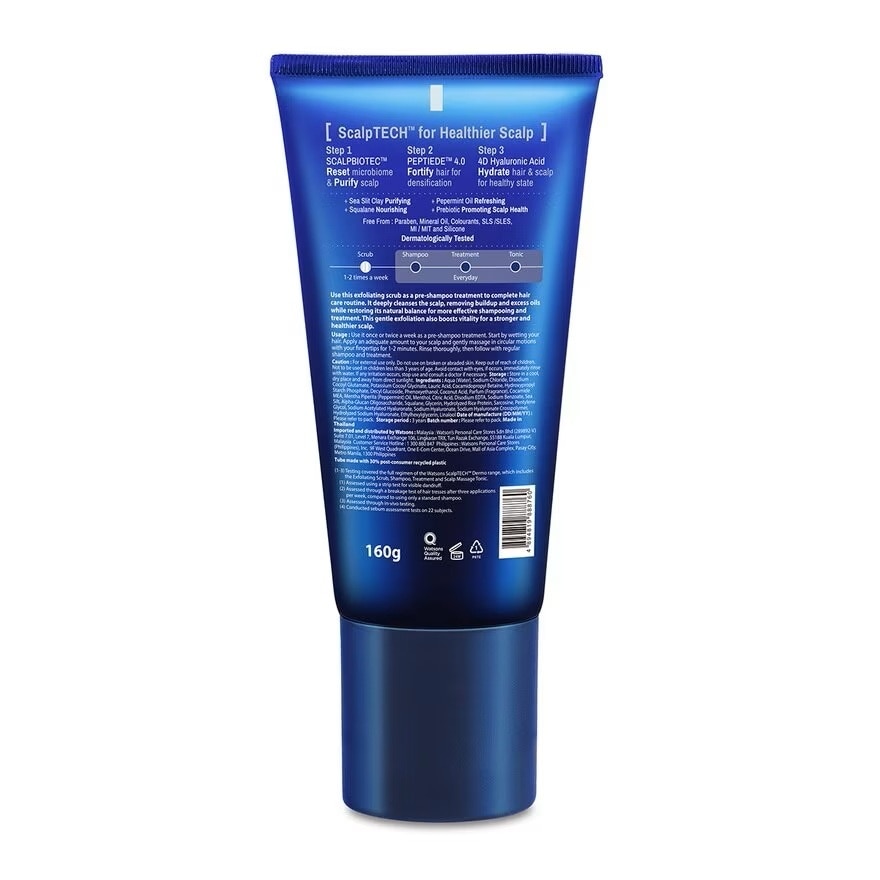 Tẩy Tế Bào Chết Da Đầu Hair System By Watsons Scalptech Dermo Restoring Exfoliating Scrub 160G