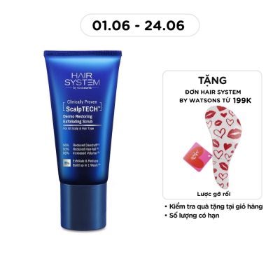 HAIR SYSTEM BY WATSONS - Tẩy Tế Bào Chết Da Đầu Hair System By Watsons Scalptech Dermo Restoring Exfoliating Scrub 160G